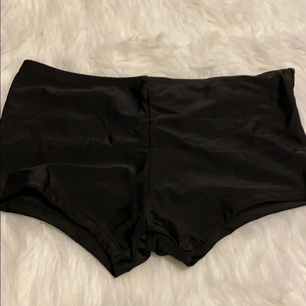 Black swim shorts